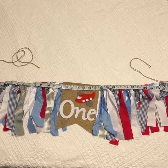 First Birthday high chair, mantel or wall ribbon  banner - Picture 5 of 5